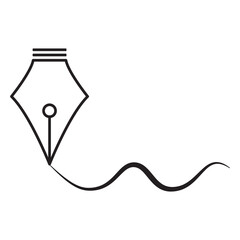 Pen Tool Icon Vector Illustration Flat Design