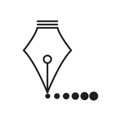 Pen Tool Icon Vector Illustration Flat Design