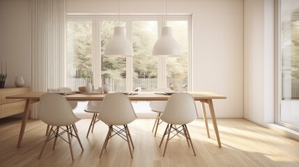 natural blurred scandinavian interior