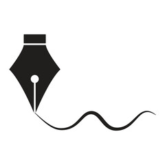 Pen Tool Icon Vector Illustration Flat Design