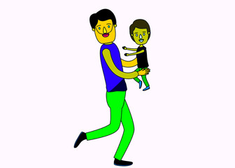 cartoon, vector, illustration, boy, sport, running, silhouette, kid, people, child, player, character, run, children