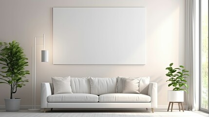 Fototapeta premium living blurred interior wall mockup