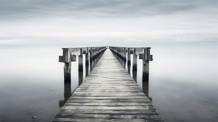 Fototapeta premium stretching grey ocean