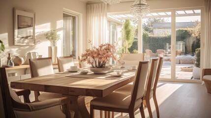 decor blurred suburban home interior