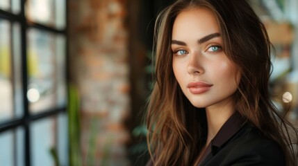 Fototapeta premium Poised female entrepreneur with polished demeanor