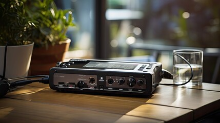 Fototapeta premium compact recording audio equipment