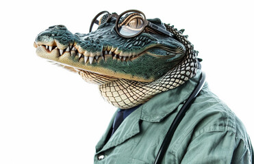 a crocodile in doctors clothes