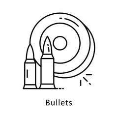 Bullets vector  outline Design illustration. Symbol on White background EPS 10 File