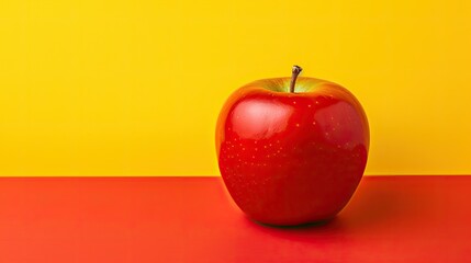 fruit yellow background red