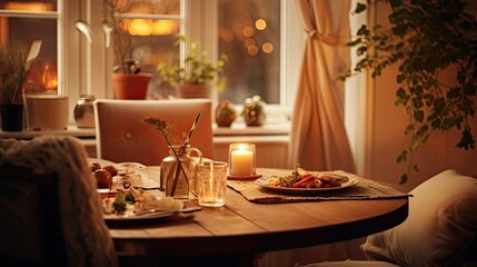 area blurred small home interior