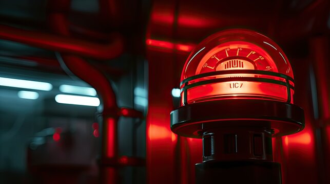 illuminating red alert light