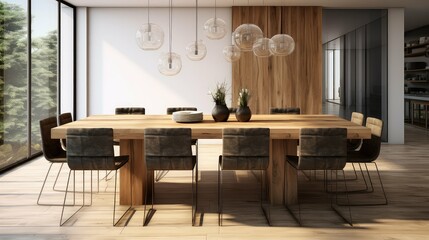 dining light stained wood