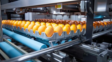 Fototapeta premium secure machine eggs production