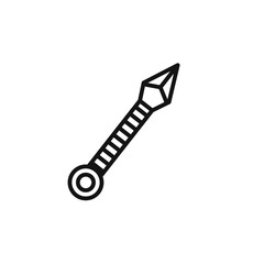 Kunai throwing knife icon vector set collection for web