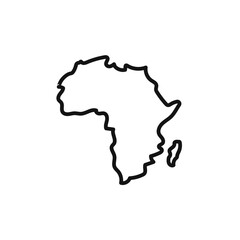 africa map icon vector set collection for web