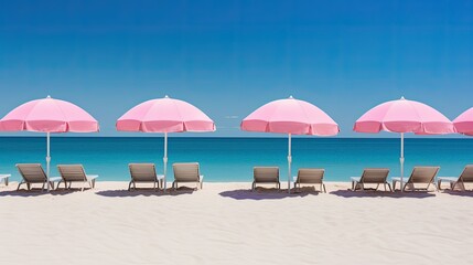 shore pink umbrellas