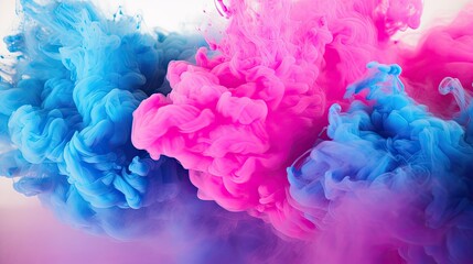 Fototapeta premium joy blue and pink smoke