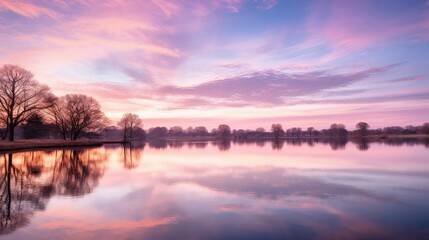 Fototapeta premium lake pastel spring