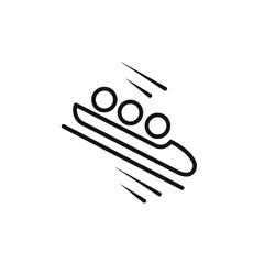 Bobsleigh icon vector set collection for web