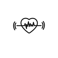 cardiogram icon vector set collection for web