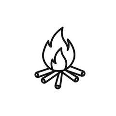 Campfire icon vector set collection for web