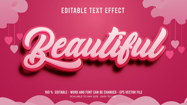 beautiful editable text effect