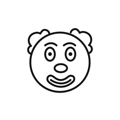 Clown head icon vector set collection for web