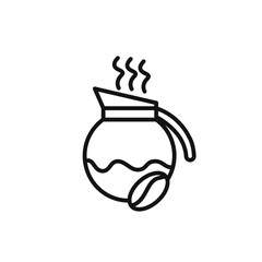 coffee pot icon vector set collection for web