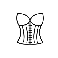 Corset icon vector set collection for web