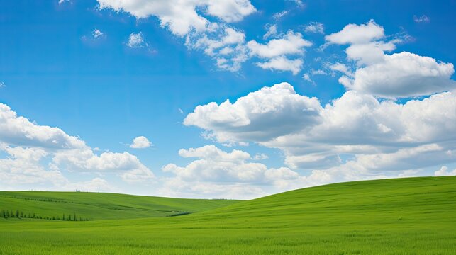 green white clouds blue sky