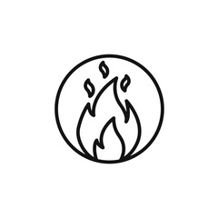 Flame fire icon vector set collection for web