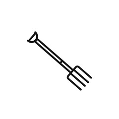 Garden fork icon vector set collection for web