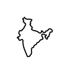 Indian map icon vector set collection for web