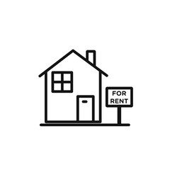 House rent icon vector set collection for web