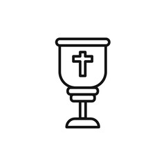Holy chalice icon vector set collection for web