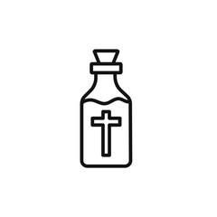 holy water bottle icon vector set collection for web