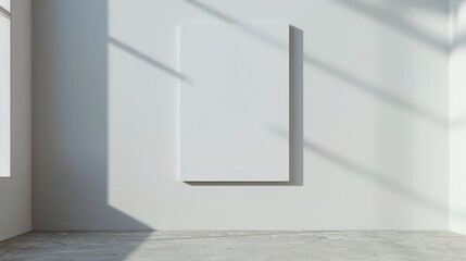Fototapeta premium interior room concept with empty canvas for wall art, copy space