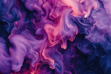 Fototapeta premium Vibrant abstract background with fluid swirling colors in purple, pink, and blue, creating a mesmerizing and artistic visual effect.