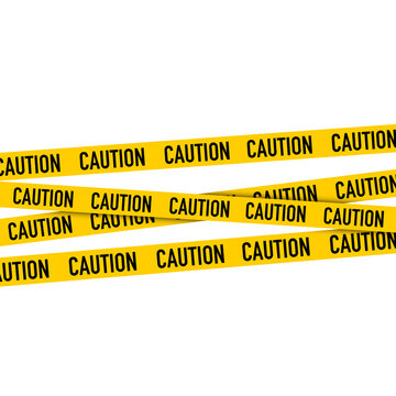 Caution and danger tapes. Warning tape. Black and yellow line striped. Abstract warning lines for police, accident, under construction