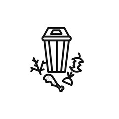 Leftovers Disposal icon vector set collection for web