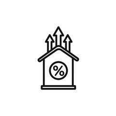 Rate for mortgage icon vector set collection for web