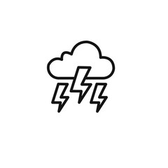 Thunder lightning icon vector set collection for web
