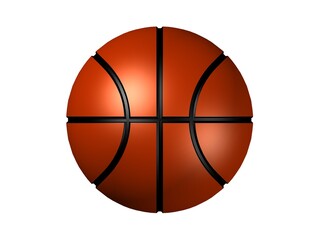 Basketball ball isolated on white background