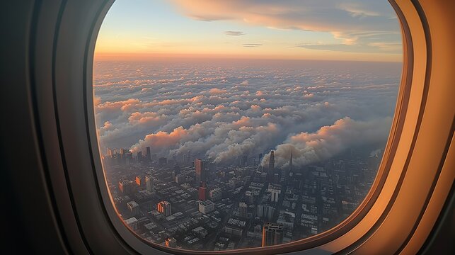 Realistic photo of air pollution from wildfire smoke, with a smoky skyline and affected communities, emphasizing the health and environmental impacts of wildfires. , Minimalism,