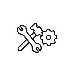 Wrench icon vector set collection for web