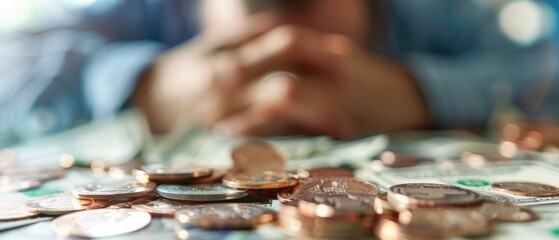 Fototapeta premium Low consumer spending analysis, financial crisis, economic downturn