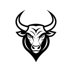 head of bull silhouette vector illustration