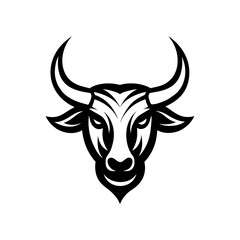 head of bull silhouette vector illustration