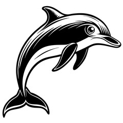 Fototapeta premium dolphin isolated silhouette vector illustrations