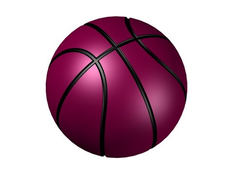 recommend clip art: Basketball ball isolated on white background, vector illustration for sports theme.